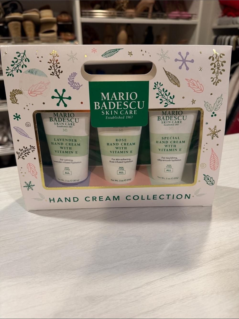 Mario Badescu Hand Cream Trio in Green and White Gift Box